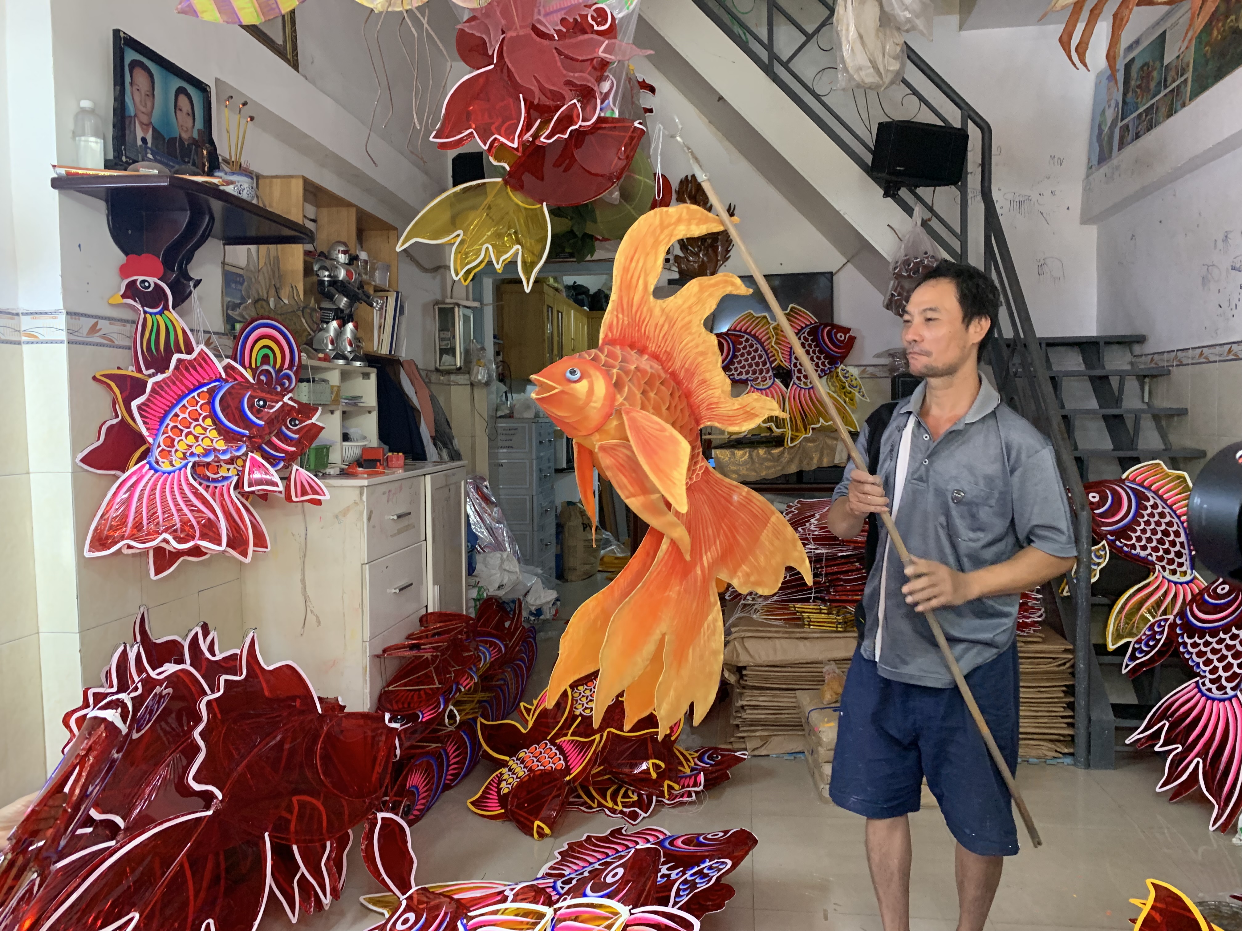 Ðộc đáo lồng đèn trung thu “khổng lồ”